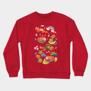 Floral foxes Crewneck Sweatshirt